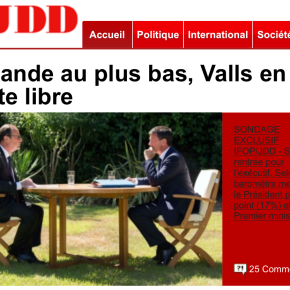 [Sondage]: À l’intérieur léché, À Matignon lâché, Manuel Valls libéré! (-9pts)…