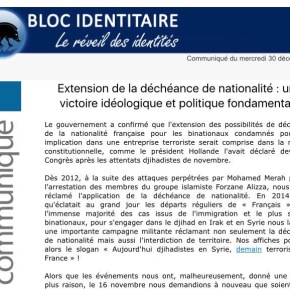 Quand le « Bloc identitaire » félicite Manuel Valls …