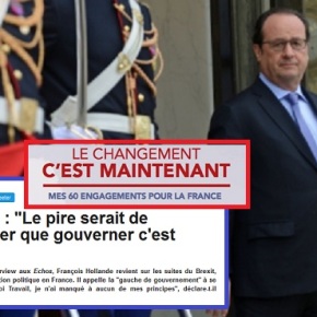 F. Hollande:  Discours sur la trahison…