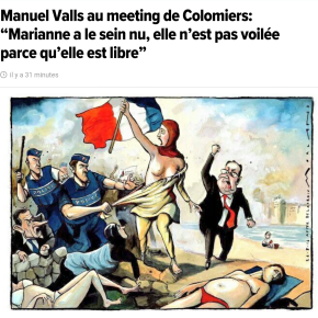 M.#Valls et le sein nu de Marianne: « Assumons! »…