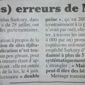 Les (petites) erreurs de Mē #Sarkozy ..